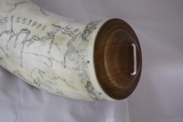 The Coplin Horn - Staple Attachement Base Plug and StapleI turned this base plug from cypress which was recovered from a building constructed in 1909. I installed a sterling silver staple in it to complete the horn.